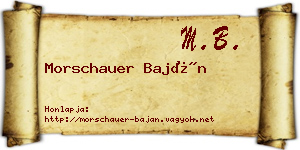 Morschauer Baján névjegykártya